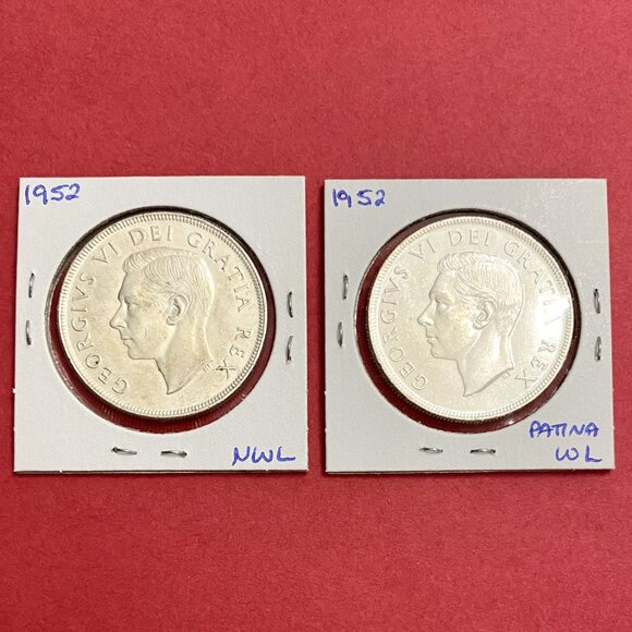 Thrilling Uncirculated Pair of 1952 Canada Silver $1 Coins! - Picture 2 of 16